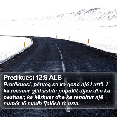 Predikuesi 12:9 ALB Bible Verse Image
