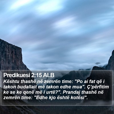 Predikuesi 2:15 ALB Bible Verse Image