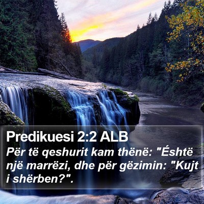 Predikuesi 2:2 ALB Bible Verse Image