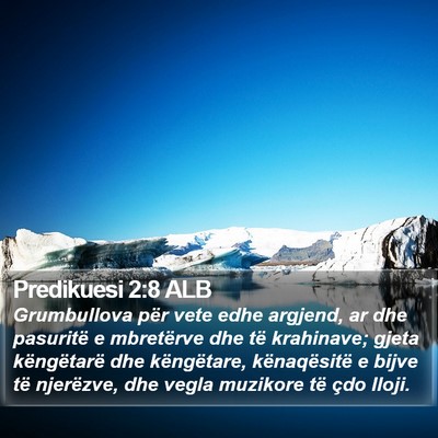 Predikuesi 2:8 ALB Bible Verse Image