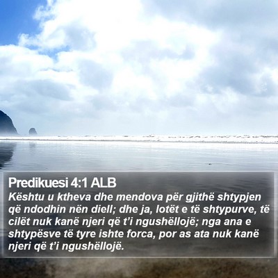 Predikuesi 4:1 ALB Bible Verse Image
