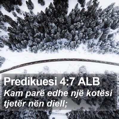 Predikuesi 4:7 ALB Bible Verse Image