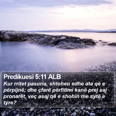Predikuesi 5:11 ALB Bible Verse Image