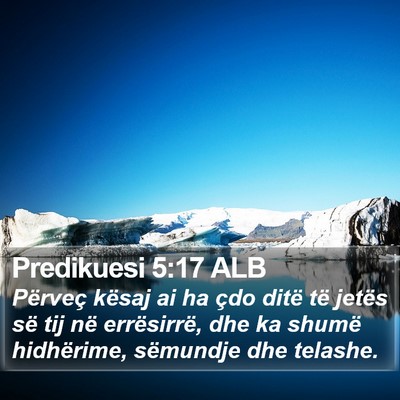 Predikuesi 5:17 ALB Bible Verse Image