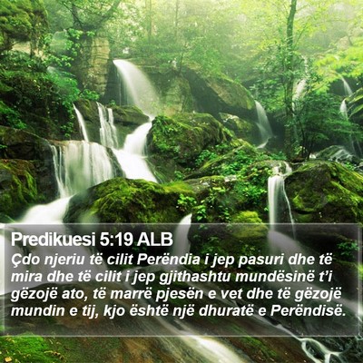 Predikuesi 5:19 ALB Bible Verse Image