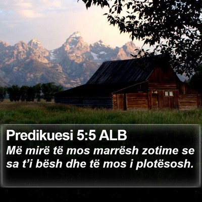 Predikuesi 5:5 ALB Bible Verse Image