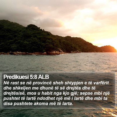 Predikuesi 5:8 ALB Bible Verse Image