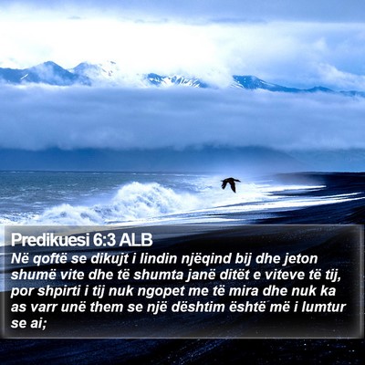 Predikuesi 6:3 ALB Bible Verse Image