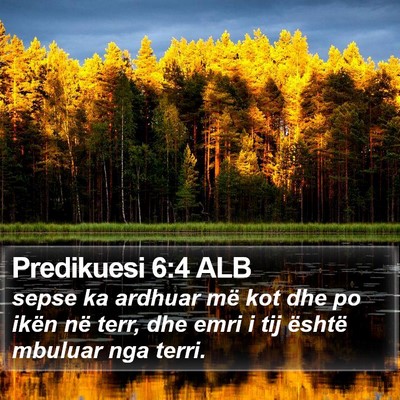 Predikuesi 6:4 ALB Bible Verse Image