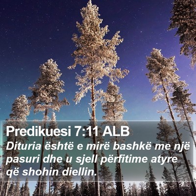 Predikuesi 7:11 ALB Bible Verse Image