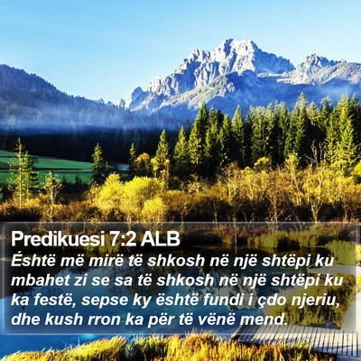 Predikuesi 7:2 ALB Bible Verse Image