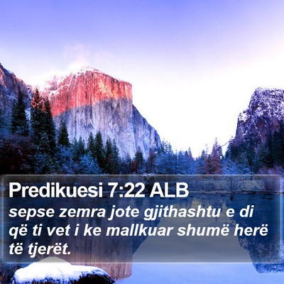 Predikuesi 7:22 ALB Bible Verse Image