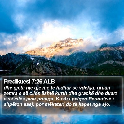 Predikuesi 7:26 ALB Bible Verse Image