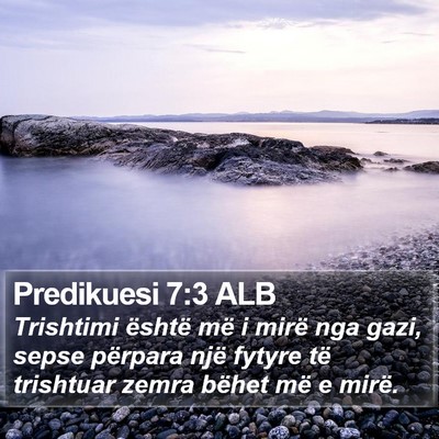 Predikuesi 7:3 ALB Bible Verse Image