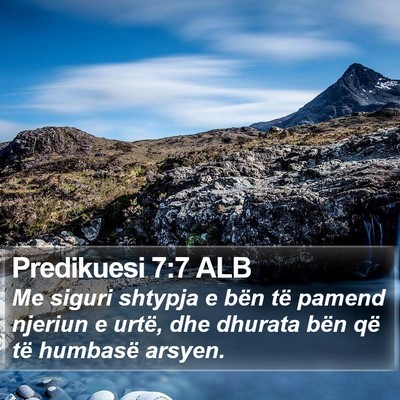 Predikuesi 7:7 ALB Bible Verse Image