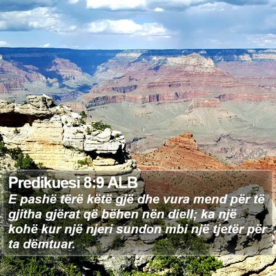 Predikuesi 8:9 ALB Bible Verse Image