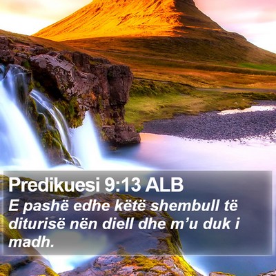 Predikuesi 9:13 ALB Bible Verse Image