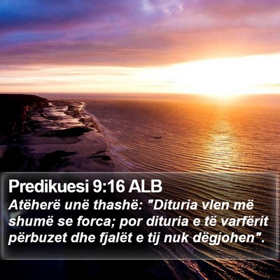 Predikuesi 9:16 ALB Bible Verse Image