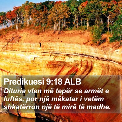 Predikuesi 9:18 ALB Bible Verse Image