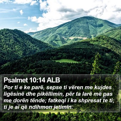 Psalmet 10:14 ALB Bible Verse Image