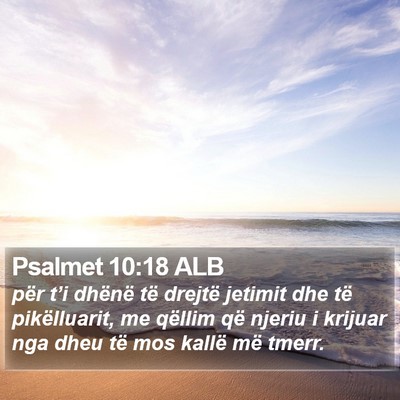 Psalmet 10:18 ALB Bible Verse Image