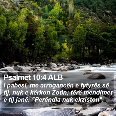 Psalmet 10:4 ALB Bible Verse Image