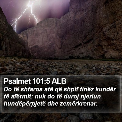 Psalmet 101:5 ALB Bible Verse Image