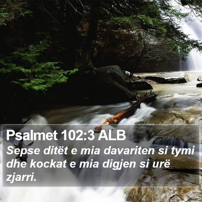 Psalmet 102:3 ALB Bible Verse Image