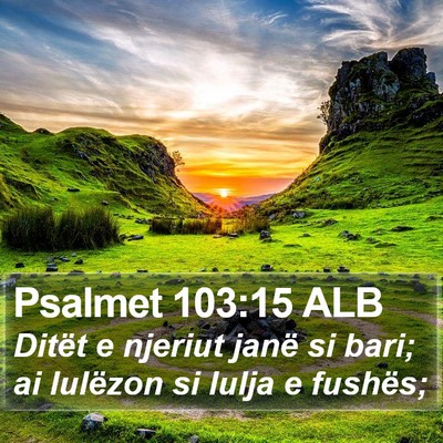 Psalmet 103:15 ALB Bible Verse Image