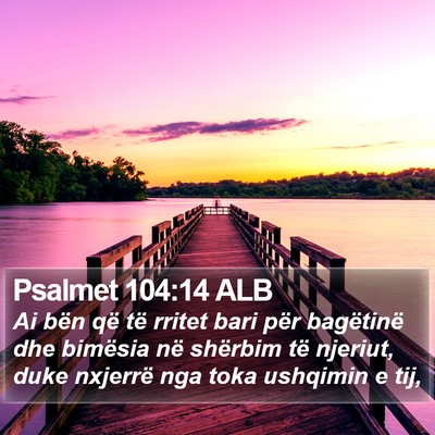 Psalmet 104:14 ALB Bible Verse Image