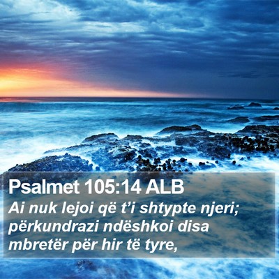Psalmet 105:14 ALB Bible Verse Image