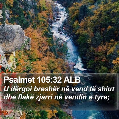 Psalmet 105:32 ALB Bible Verse Image