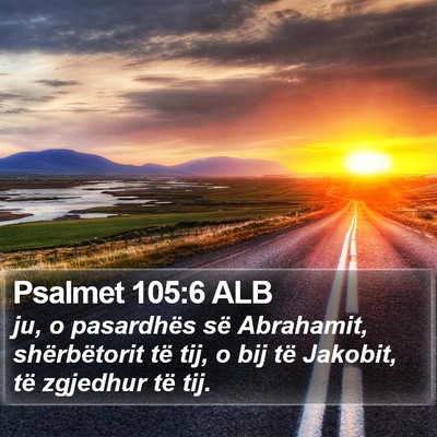Psalmet 105:6 ALB Bible Verse Image