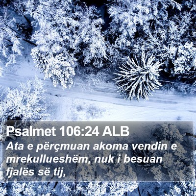 Psalmet 106:24 ALB Bible Verse Image