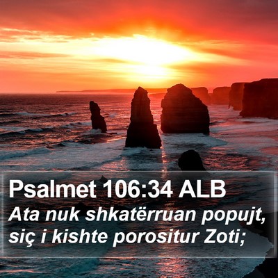 Psalmet 106:34 ALB Bible Verse Image
