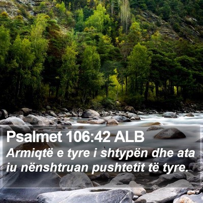 Psalmet 106:42 ALB Bible Verse Image
