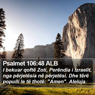 Psalmet 106:48 ALB Bible Verse Image
