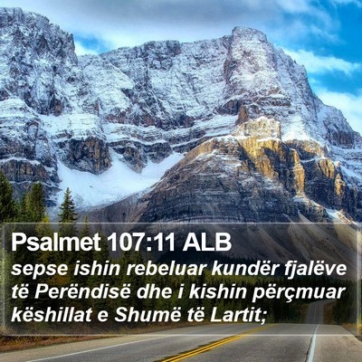 Psalmet 107:11 ALB Bible Verse Image