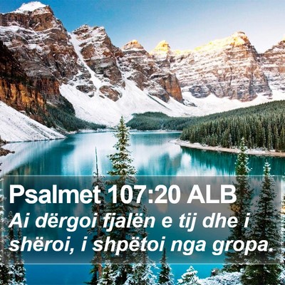 Psalmet 107:20 ALB Bible Verse Image