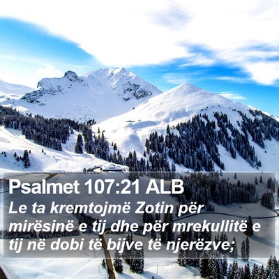 Psalmet 107:21 ALB Bible Verse Image