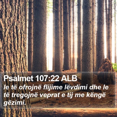 Psalmet 107:22 ALB Bible Verse Image
