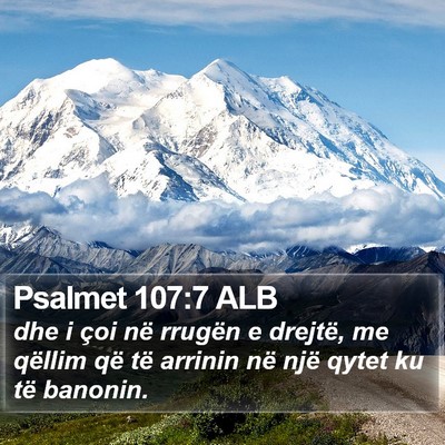 Psalmet 107:7 ALB Bible Verse Image