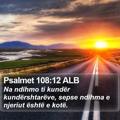 Psalmet 108:12 ALB Bible Verse Image