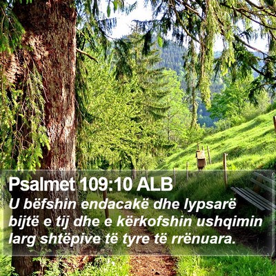 Psalmet 109:10 ALB Bible Verse Image