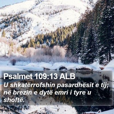 Psalmet 109:13 ALB Bible Verse Image