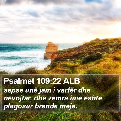 Psalmet 109:22 ALB Bible Verse Image