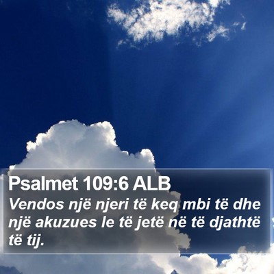 Psalmet 109:6 ALB Bible Verse Image
