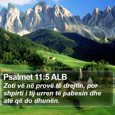 Psalmet 11:5 ALB Bible Verse Image