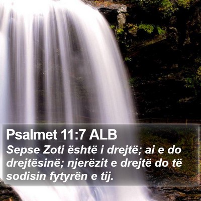 Psalmet 11:7 ALB Bible Verse Image