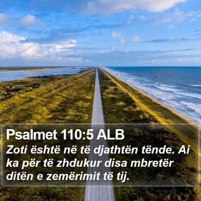 Psalmet 110:5 ALB Bible Verse Image